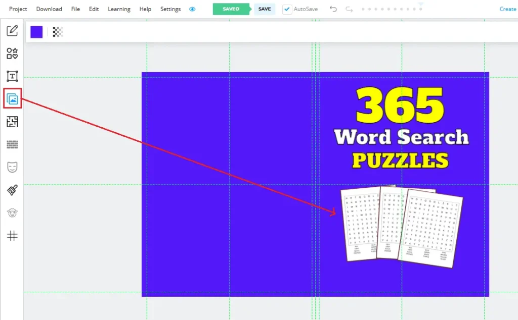 uploading word search page