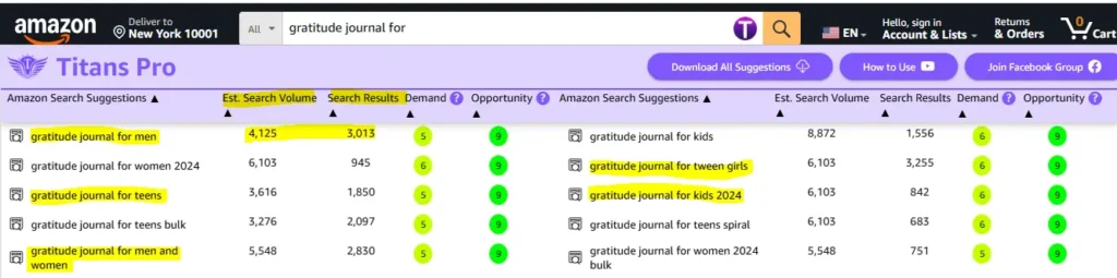 gratitude journal niche ideas