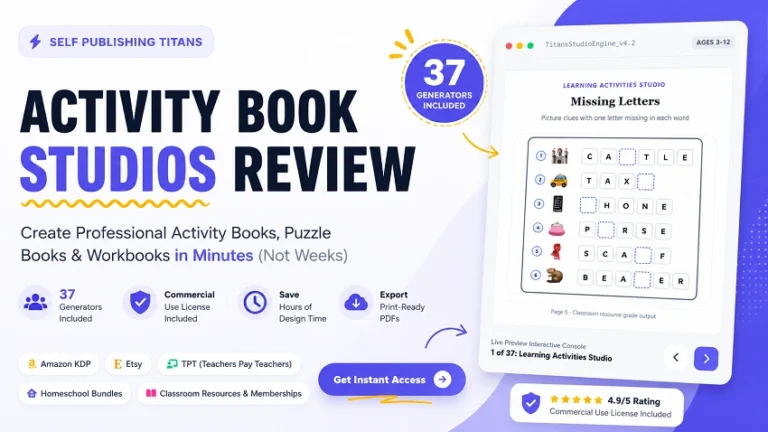 self publishing titans kids activity studios review for kdp