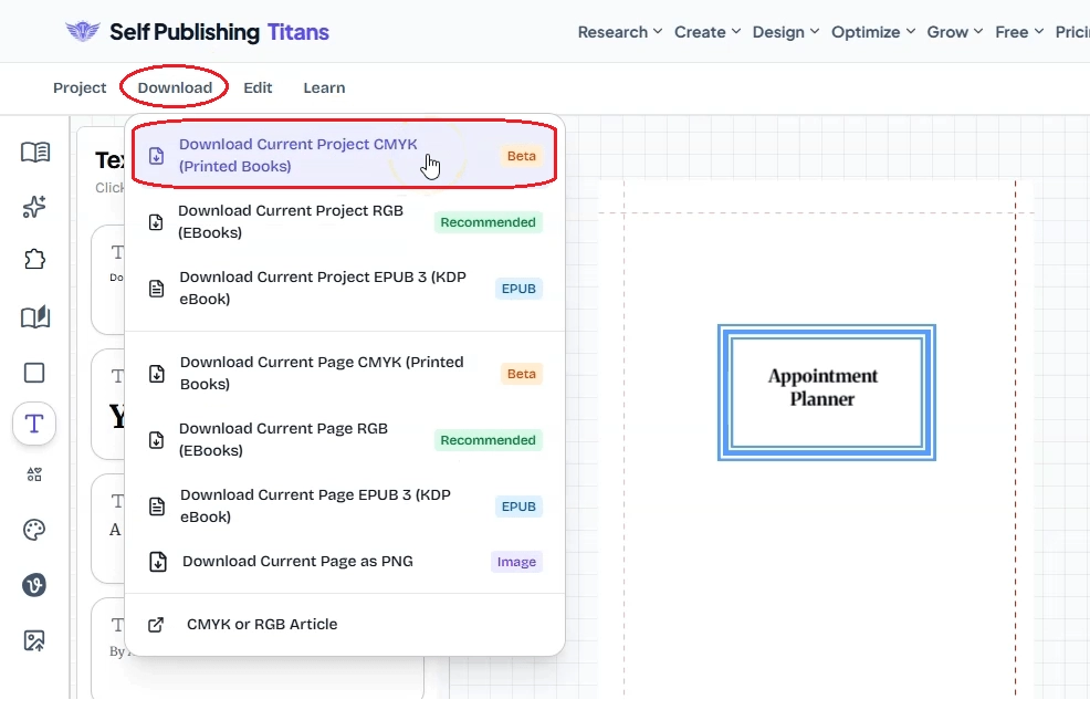 Low Content Pro Review: Create Amazon KDP Interiors Faster with 337 Ready-to-Use Templates 5 download-options-cmyk-rbg