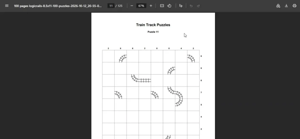 Logic Rails Review: Is This a New KDP Niche Worth Exploring in 2026? 4 train-track-puzzle-book-kdp-interior